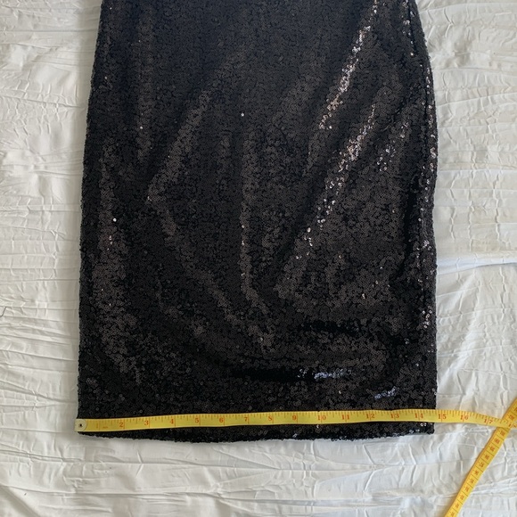 ONE LOVE CLOTHING LOS ANGELES Women’s Skirt Black Sequin Sparkle Pencil‎ Zip M - Picture 10 of 10